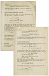 Moe Howards 28pp. Script Dated May 1937 for The Three Stooges Film The Sitter Downers -- Cover & Title Page Are Photocopies, Else Very Good Condition